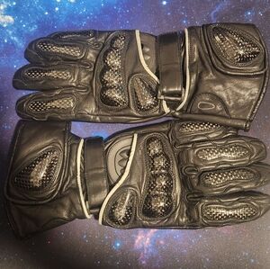 Leather Armour Knuckle Motorcycle Gloves